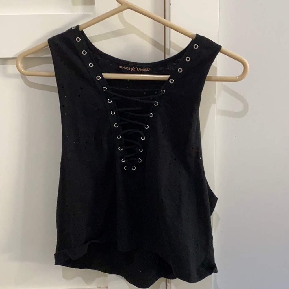 Black tank top